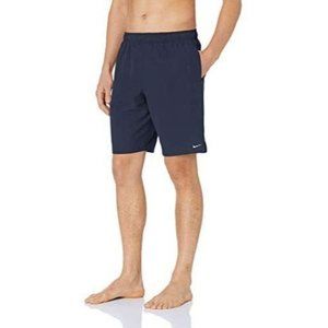 Nike Men’s Solid Lap 9 Inch‎ Volley Short Swim Trunk, Navy Small NWT NESSA558